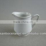 Wholesale Simple White Ceramic Milk Pot With Sugar, Coffee thumbnail-1