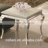 Modern Style Square Stainless Steel Marble Top Side/end Table Decoration thumbnail-1