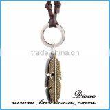 Newest Adjustable Bronze Tone Vintage Leather Pendant Necklace thumbnail-2