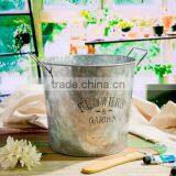 Set of 3 Indoor or Outdoor Decorative Colorful Antique Galvanized Metal Flower Pot thumbnail-2