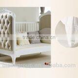 French Style Elegant Portable Baby Bed, Environmental Wooden Baby Crib thumbnail-4