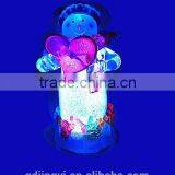 Holding a Red Heart Acrylic Snowman With LED Light thumbnail-2