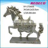 best selling decorative silver-plated resin horse statue