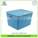 Multi-purpose Rattan Box Plastic Storage Basket With Lid
