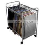 18 Pairs Collections Etc Rolling Pants Organizer Rack, Trousers Rack