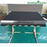 1.6x1.2M Folding Manual Aluminum Retractable Black Window Awning thumbnail-1