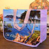 Lavender Picture Printing Fashion Durable PP Woven Bag With Round Corner thumbnail-2