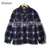 Wholesale Custom Design Hooded Men Fleece Plaids Jacket thumbnail-1