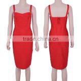 Yellow White Sky Blue 2015 New Fashion Knitted HL Knee Length Spaghetti Strap Package Hip Sexy Fashion Bodycon Dresses thumbnail-2