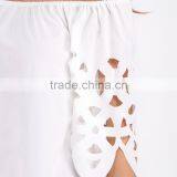 Maxnegio Gorgeous White Hollow Out Women Summer Dresses thumbnail-5