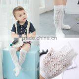 Baby floor sock Infant Cotton Anti-slip Mesh Soft Knee high Socks With Rubber Soles Slipper Summer spring socks white thin mesh