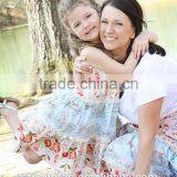 2017 Printed Matching Mother Daughter Clothes Plus Size Maxi Dress thumbnail-3