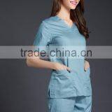 Juqian 2016 Blue Hospital Garments Manufacturer China for Medical Nurse Uniforms thumbnail-3