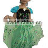 Kids Girls Princess ANNA Dress Queen Cosplay Costume Fancy Dress&Crown thumbnail-1