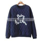 Unisex Autumn/winter Korean Style Diamond-type Lattice Cotton/polyester Pullover Sweatshirts Campus Wear thumbnail-3