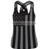 2017 Fashion Style Women's Camisole Tank Top American Flag Print on Front thumbnail-1