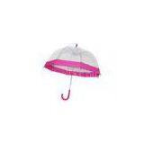 46 Inch Elegant Clear PVC Umbrella , Birdcase Auto Open For Advertising