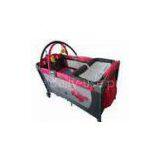 Small Soft Red Vertical Portable Baby Playpen For Home