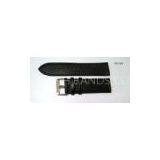 Customized 8 - 24mm Black Leather Wrist Watch Straps With Buckle For Men / Women thumbnail-1