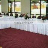 White Polyester Table Skirting Wedding Fashion Polyester Table Skirts