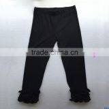 Boutique Women Fall Cothes Adult Girls Cotton Ruffled Long Pants Teenage Spring Icing Casual Yoga Capris Wholesale thumbnail-3
