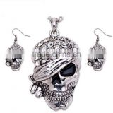 Gold and Silver Design Skull Jewellery,Skull Necklace Set,Jewelry Set