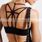 Women's Sexy Light Support Cross Strappy Yoga Sports Bra thumbnail-1