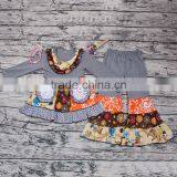 Autumn Long Sleeve Ruffles Children Clothes Stripes Fabric Girls Outfits Baby Clothing thumbnail-1