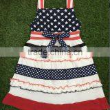 Wholesale Girls Stripe Dress Design Children July 4th Dress Boutique Giggle Moon Remake Kids Dress thumbnail-1