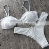 2017 Bow Tie Swimsuit Pure White Sexy Swimsuit