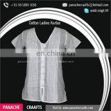 100% Cotton Summer Lucknowi Chikan Kurtis for Sale thumbnail-2