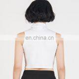 Womens Ladies Sleeveless Turtle Neck Slim Fitted Crop Top thumbnail-2