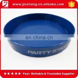 High quality with low price round plastic beer serving tray, promotional anti slip blue bar tray with printing logo