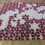 2018 Stereoscopic Cut Pile Carpet Red Geometric Pattern Rugs For Living Room thumbnail-4