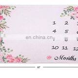 Premium Extra Soft Fleece Custom Digital Printing Soft Baby Monthly Milestone Blanket thumbnail-3
