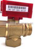 1/2" and 3/4" motorized operated DC24V and AC220V 3 way ball valve for HVAC and Fan coil project
