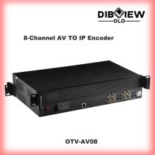 OTV-AV08 8 Channel CVBS AV TO IP RTMP RTSP HTTP UDP Streaming Video H264 Encoder For Hotel TV System