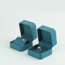 New Octagonal Super Fiber Jewelry Packing Box Ring Earring Necklace Bracelet Box With Custom Logo. thumbnail-4
