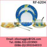 Round Shape Wholesale Porcelain Dinner Set Dinnerware With Cartoon Print for Children Made In China thumbnail-1