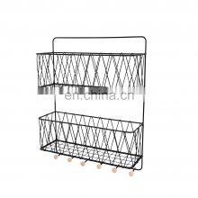 2 Tier Metal Black Bathroom Wire Rack Shelf Wire Shelving Display Rack