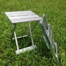 Foldable Stool Aluminum Folding Stool Outdoor Leisure Camping Fishing Stool Side Table thumbnail-2