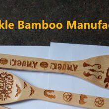 Halloween Idea Gift Bamboo Spoon Set Burn Bamboo Wooden Cooking Tool Engraved thumbnail-2