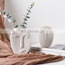 Nordic Abstract Face Vase White Wine Cabinet Dining Table Vases for Home Decor Manufacture Decoration thumbnail-4
