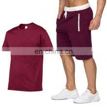 2021 Crop Top Shirt and Short Whit Pocket Set Custom Logo Jogging Women Summer Shorts thumbnail-4