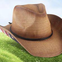 Fashion Western Cowboy Hat Outdoor Sunscreen Fishing Straw Hat Summer Sun Hat