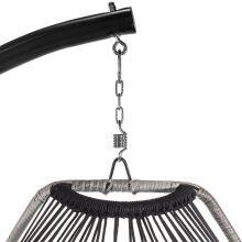 Durable Modern Outdoor Furniture Hanging Egg Swing Chair With Cushion PE Rattan Metal Frame Living Room Hotel Bedroom Courtyard thumbnail-5