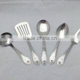 5pcs high quality delineated Stainless steel cooking utensil sets,kitchen ware,kitchen gadgets