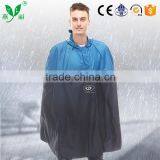 YANLI Blue-black Fashion Pvc Poncho Raincoat With a Receive Bag thumbnail-1
