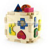 Children Wooden Intelligent Cube Puzzle Block Toy