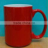 red glaze porcelain coffee mug 14OZ